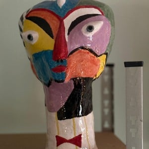 Kunstwerk hoofd & insect